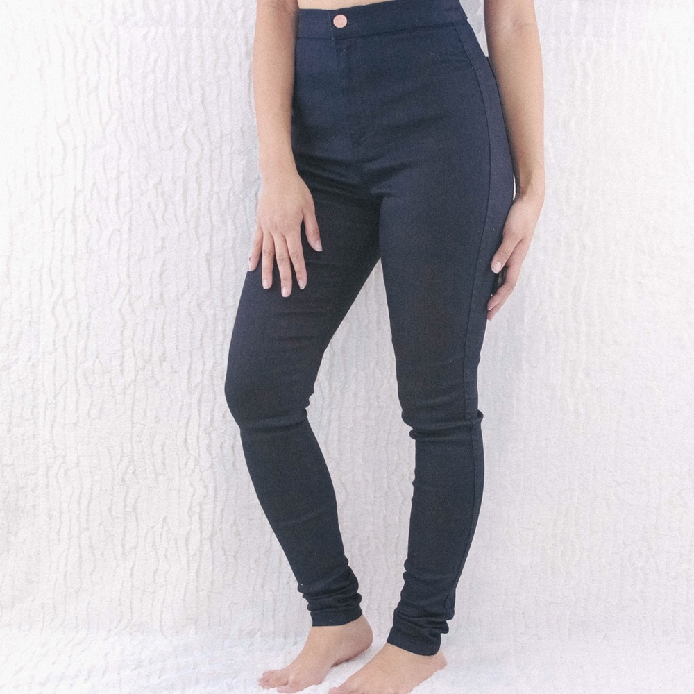 John Galt Dark Blue High-Waisted Jeans